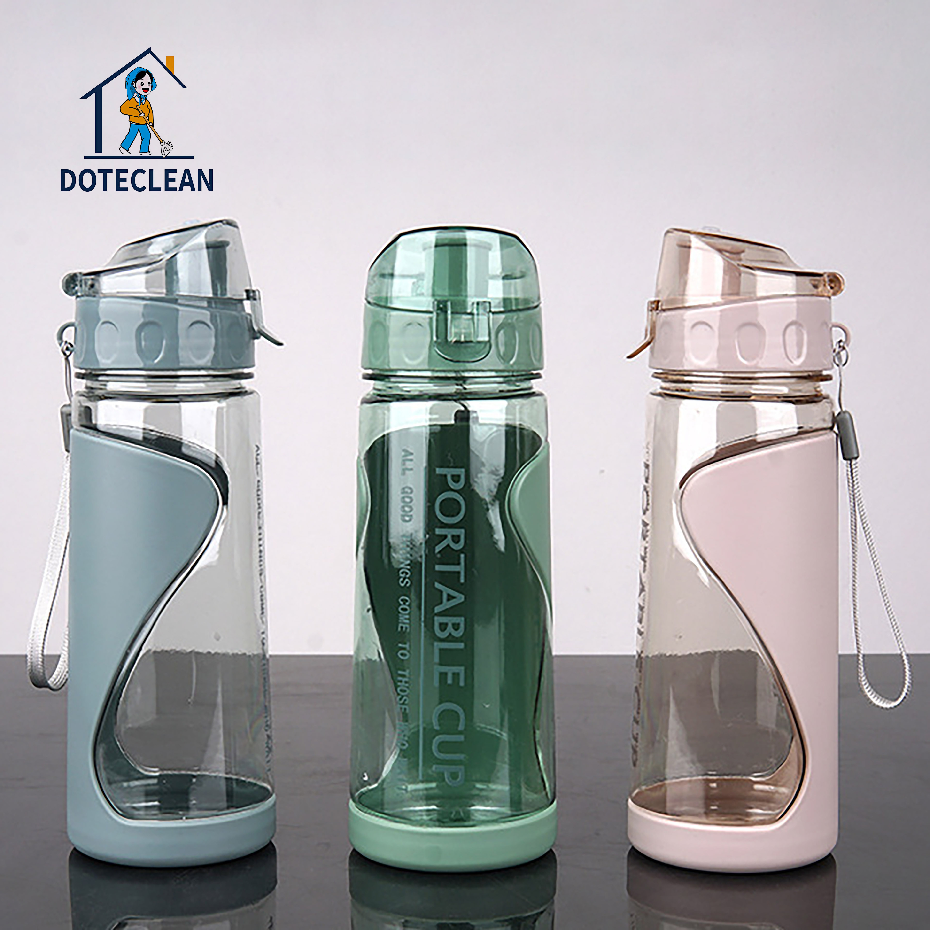 PC Sports Drinking Water Bottle Anti Scalding Plastic Tritan PP Plastic Cup Adults Plastic Bottles for Juice Support Everyday