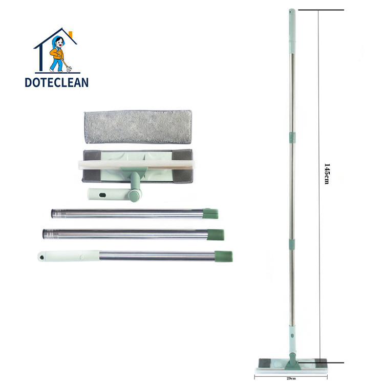 2023 Double-sided Window Cleaner Telescopic Window Glass Mirror Cleaning Rubber Squeegee Wiper Long Handle  