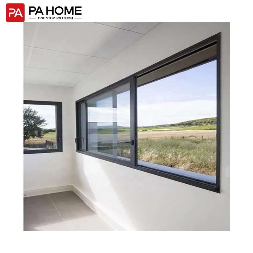 PA modern design glass window impact resistant hurricane aluminum sliding windows