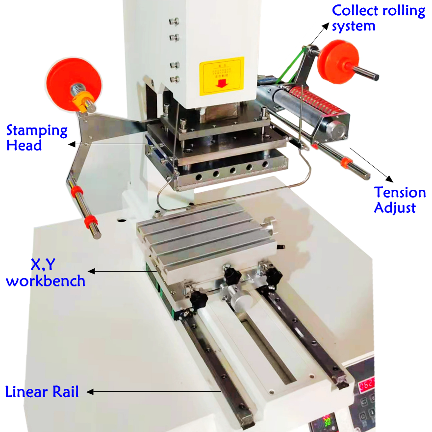 New style Hot stamping machine for paper leather plastic products Hot sale running table hot stamping machine