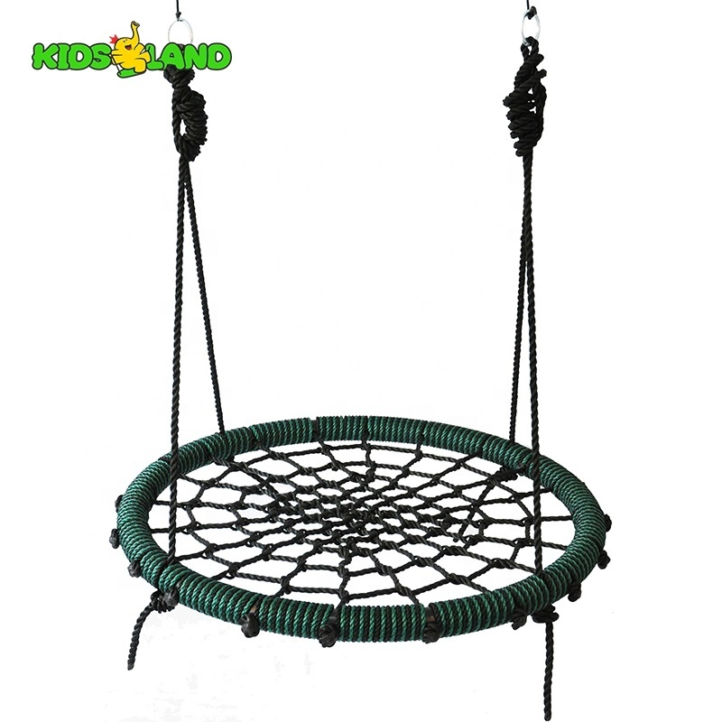 Fully Assembled Traditional & Modern Kids Outdoor round Rope Net Tree Web Nest Swing for Courtyard & School Playgrounds