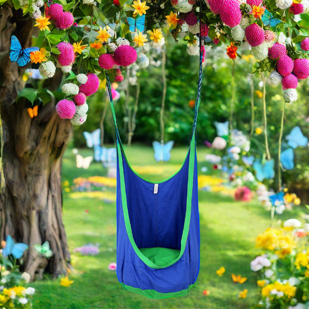 Indoor Outdoor 100% Cotton Loading Capacity 170 lbs Kids Pod Swing Seat Hanging Hammock Chair Sensory Swing