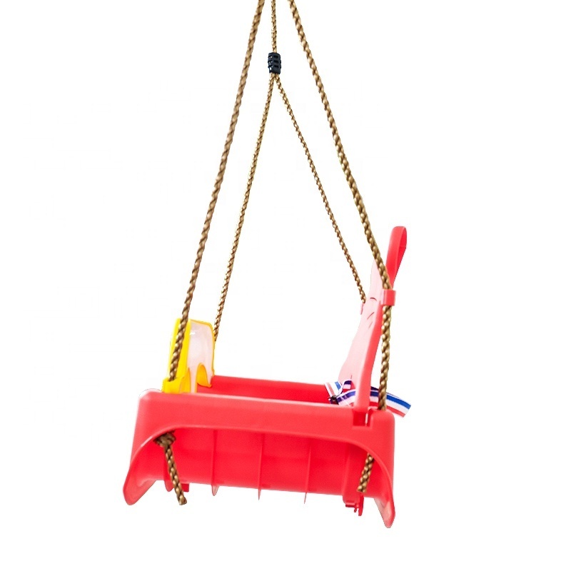 Specially Designed Baby Swing Seat Plastic Baby Toddlers Swing With Yellow T-bar And Rope