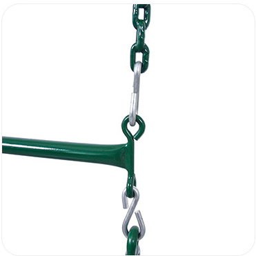 Playground Accessories PVC Coated Chain Children Trapeze Swing Bar Garden Gym Ring Trapeze Bar Swing