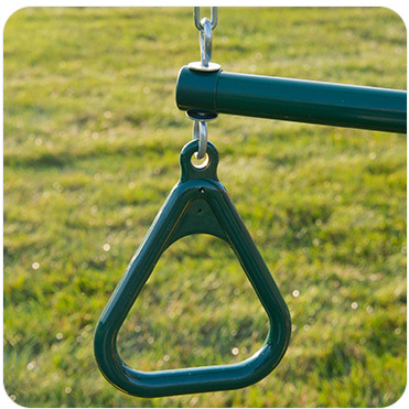 Playground Accessories PVC Coated Chain Children Trapeze Swing Bar Garden Gym Ring Trapeze Bar Swing