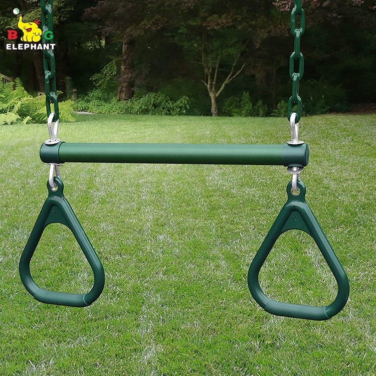 Factory Price Children Gym Trapeze Bar Swing Set Accessories With Triangle Handgrips