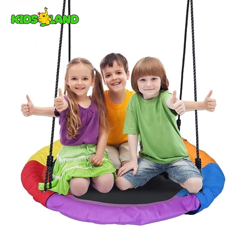 280kg Load Capaclty Oxford Fabrlc Kids Swing Outdoor Rainbow Tree Saucer Swing