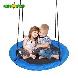 Playground Garden School Yard Adjustable Blue Hanging Rope Outdoor Saucer Swing for Kids