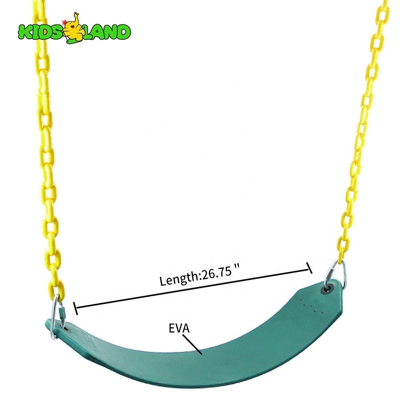 Traditional swing EVA Belt with Snap Hooks and Heavy Duty Chains Children's outdoor Backyard Swing Seat