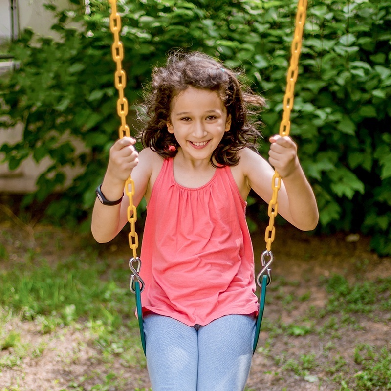 Traditional swing EVA Belt with Snap Hooks and Heavy Duty Chains Children's outdoor Backyard Swing Seat