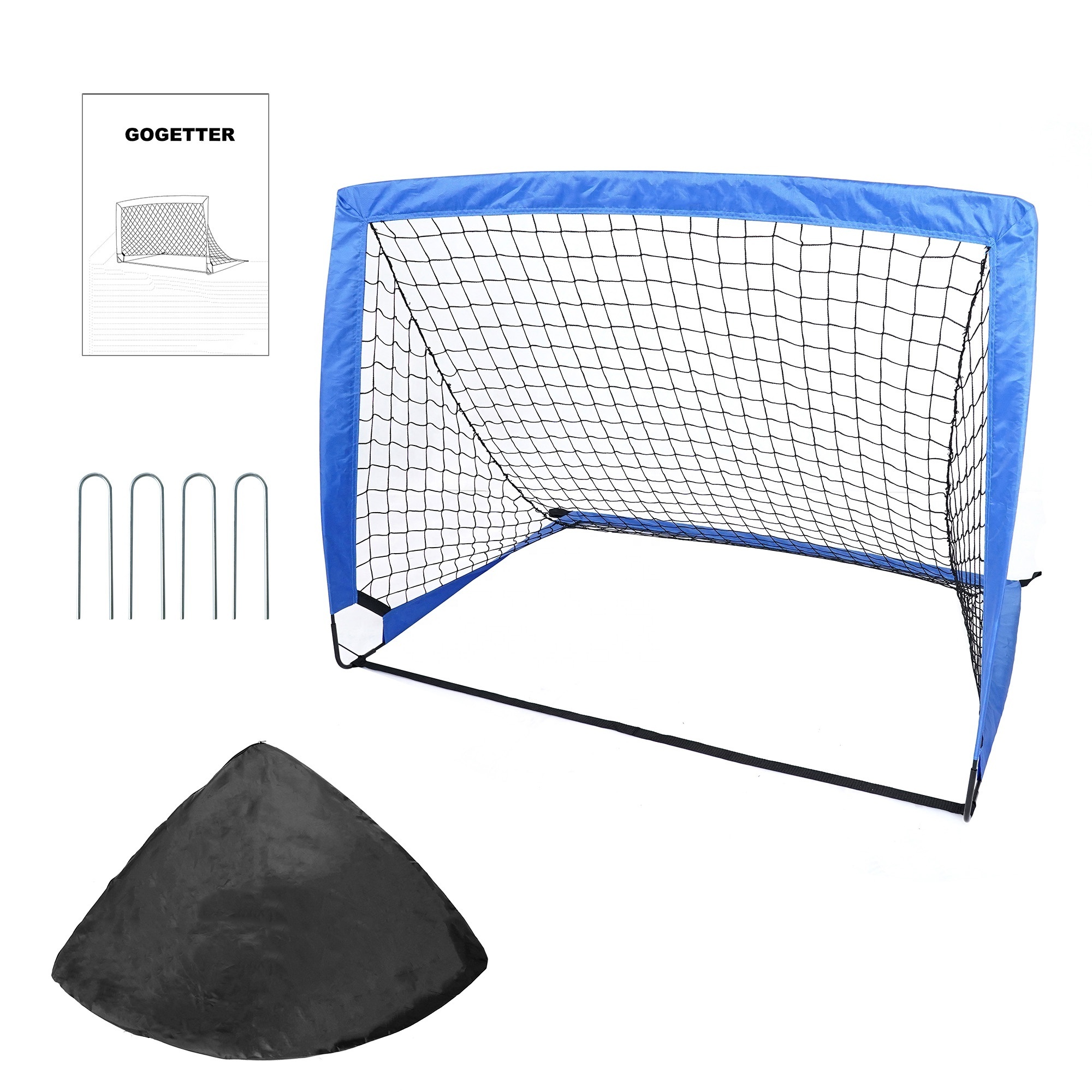 Kid Outdoor Foldable Portable Football Goal Post Set Football Net Football Training Equipment