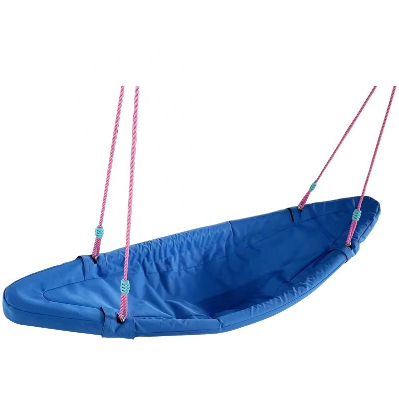 Indoor Outdoor Canoe Tree Swing Kids Durable Flying Saucer Hammock Boat Swing