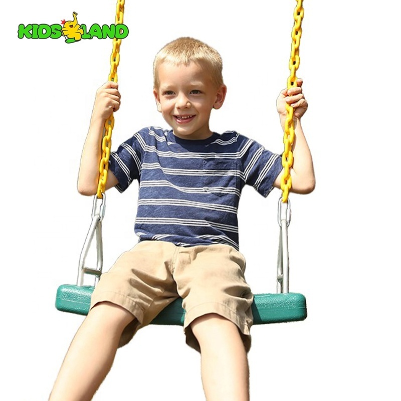 HOT SALES Outdoor Blow Moulded Extra Duty Plastic Swing Seat PE Board Garden Swing for Children