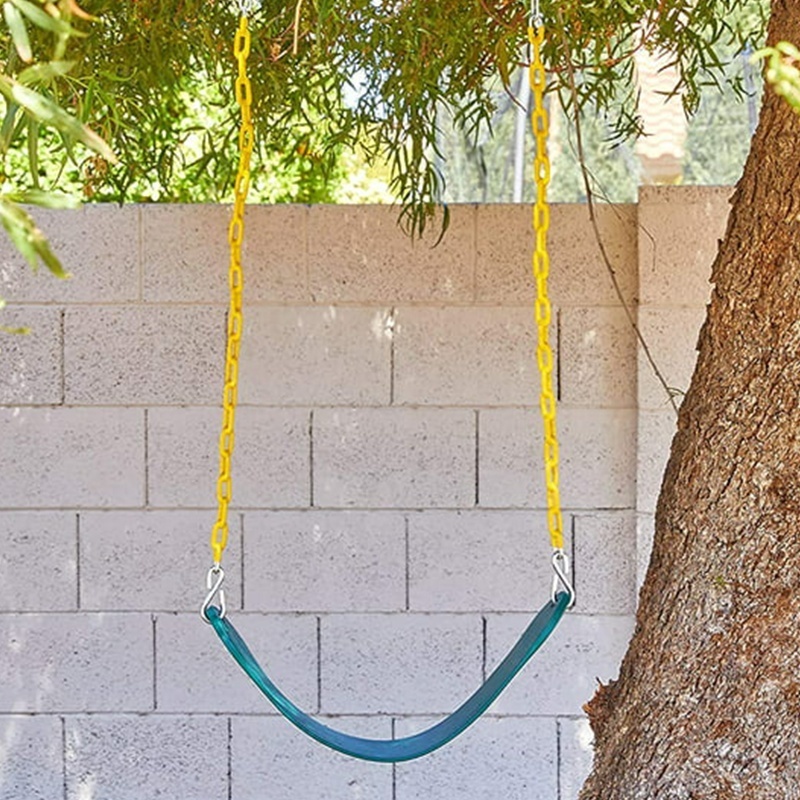 Plastic PVC Coated Chain Belt Swing Seat Garden Swing