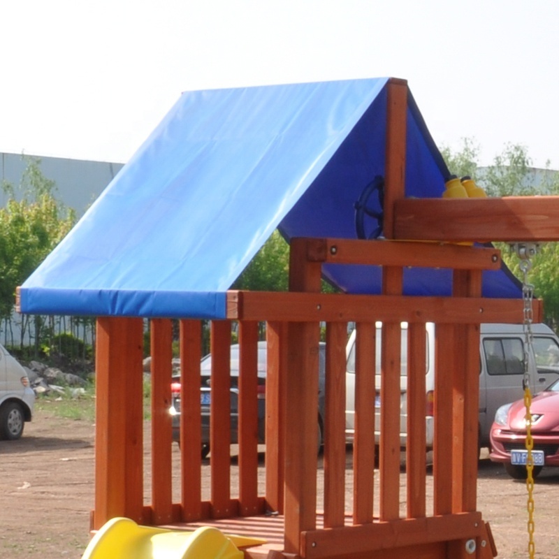 Children Outdoor Playground Equipment Wooden Swing Set Kids Slide Swing Set