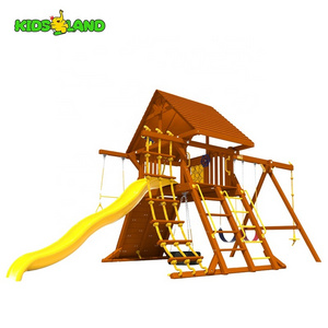 Alex's Joyland Playhouse Garden Wooden Climbing Frame Playground Wooden Outdoor Kid Swing Sets