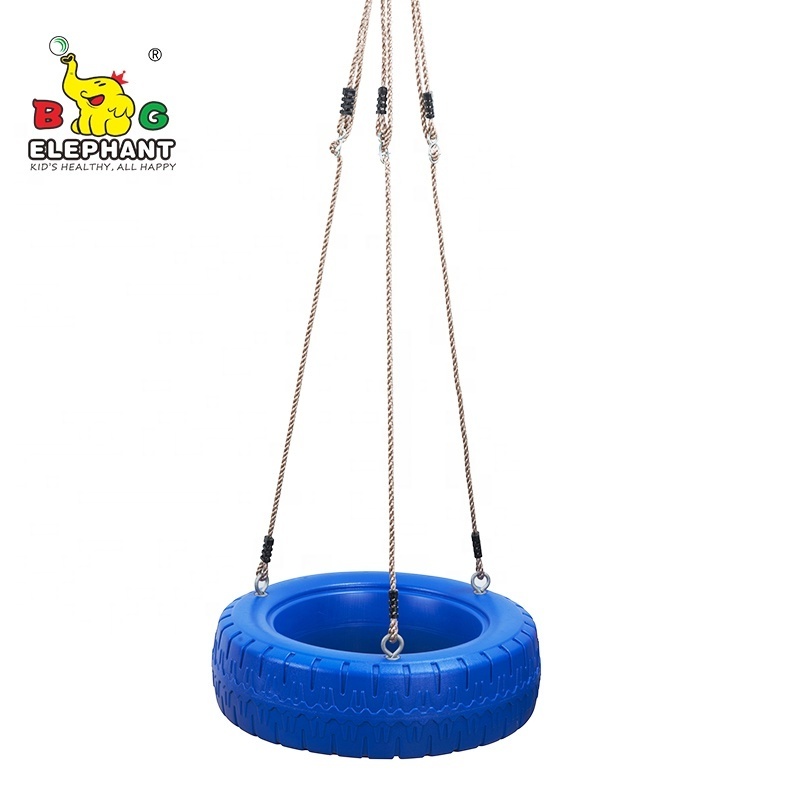 Plastic Heavy Duty Outdoor Kids Tyre Swing with Rope