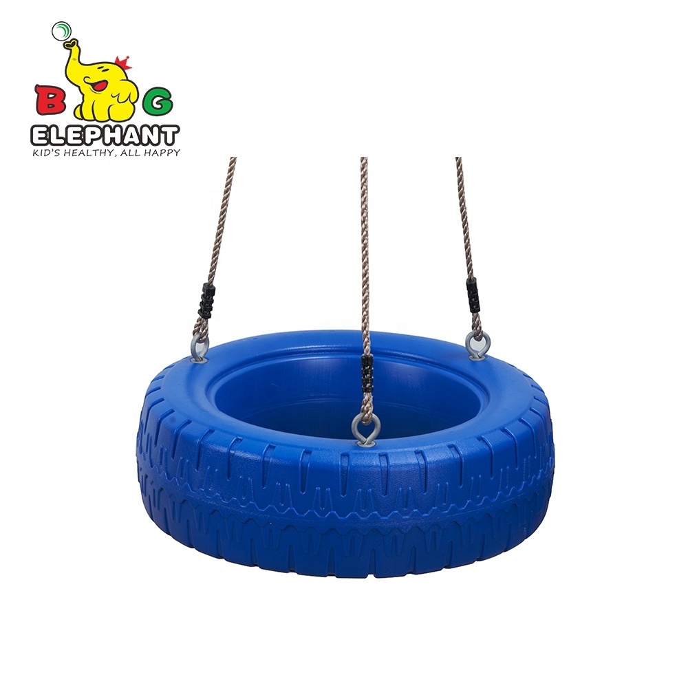 Plastic Heavy Duty Outdoor Kids Tyre Swing with Rope