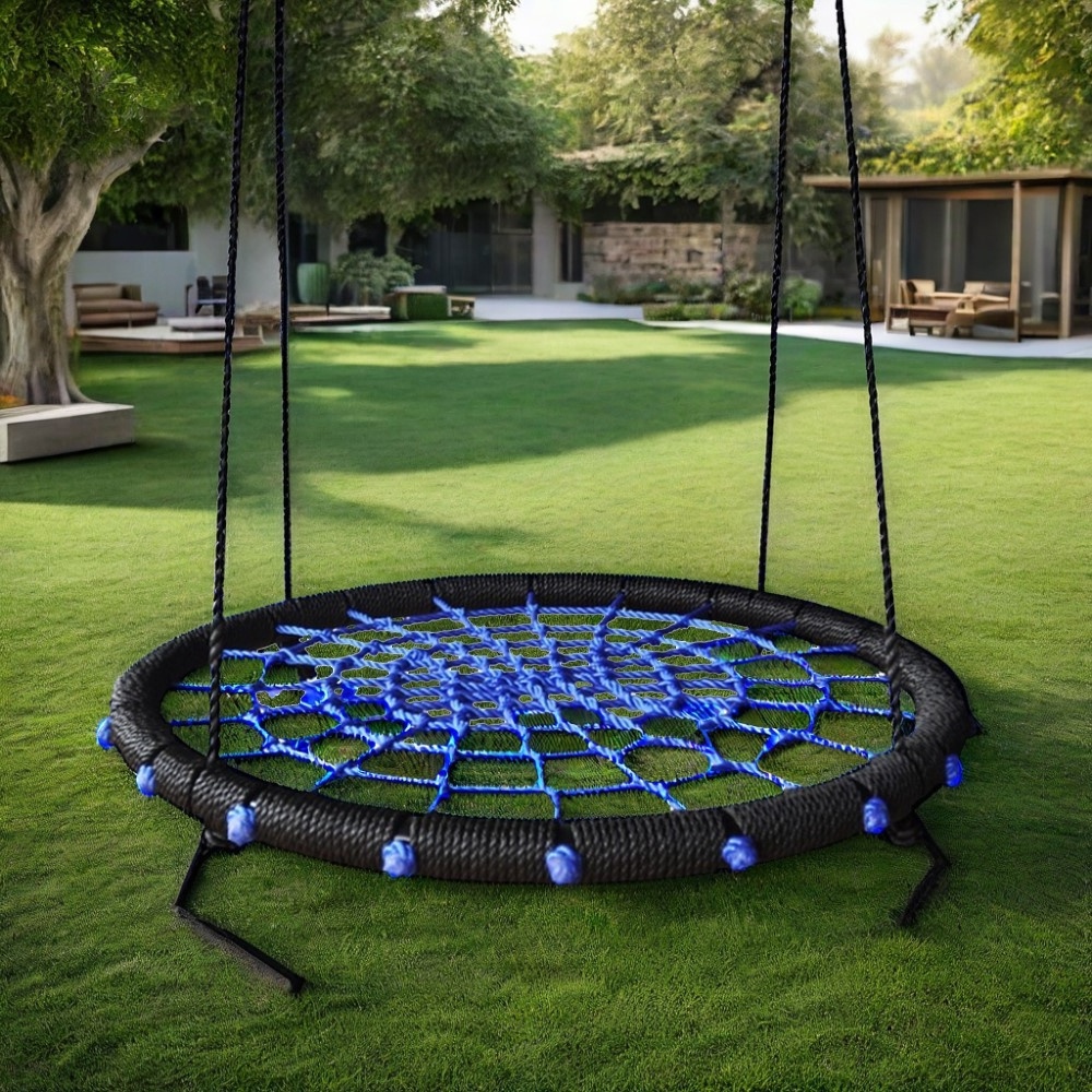 Outdoor Playground Modern School Courtyard Design 100cm Round Outdoor Garden Swing Bird Nest Swing for Kids