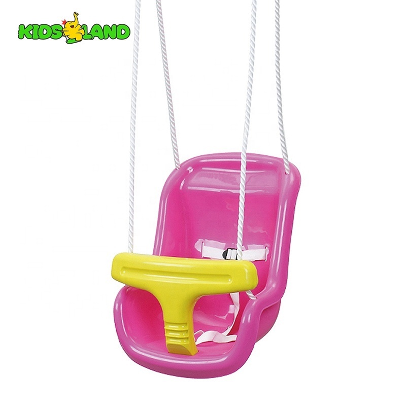 Baby Outdoor Indoor Modern High-Back Plastic Toddler Swing Rope Swing with T-Bar and Safety Rope