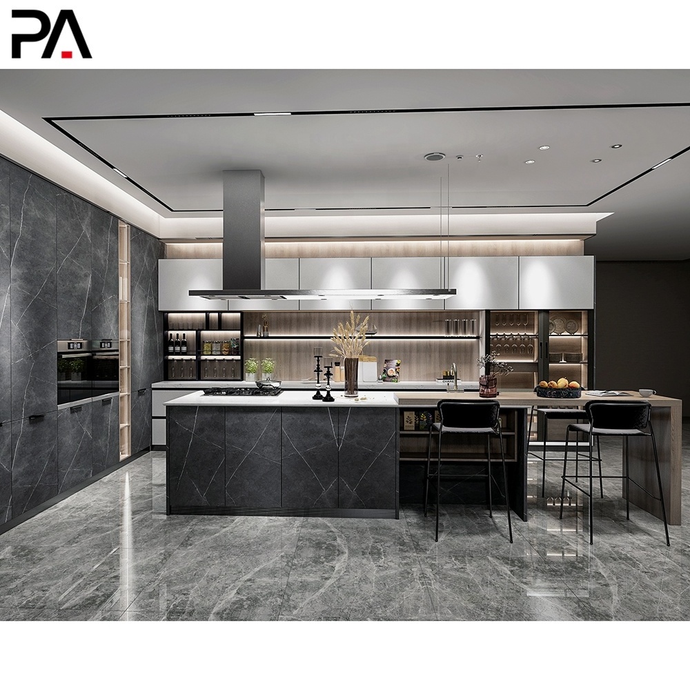 PA modern designs high gloss lacquer modular kitchen cabinets