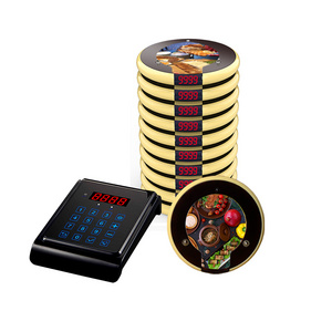 Wireless paging system for fast food restaurant cafe queue catering pager device