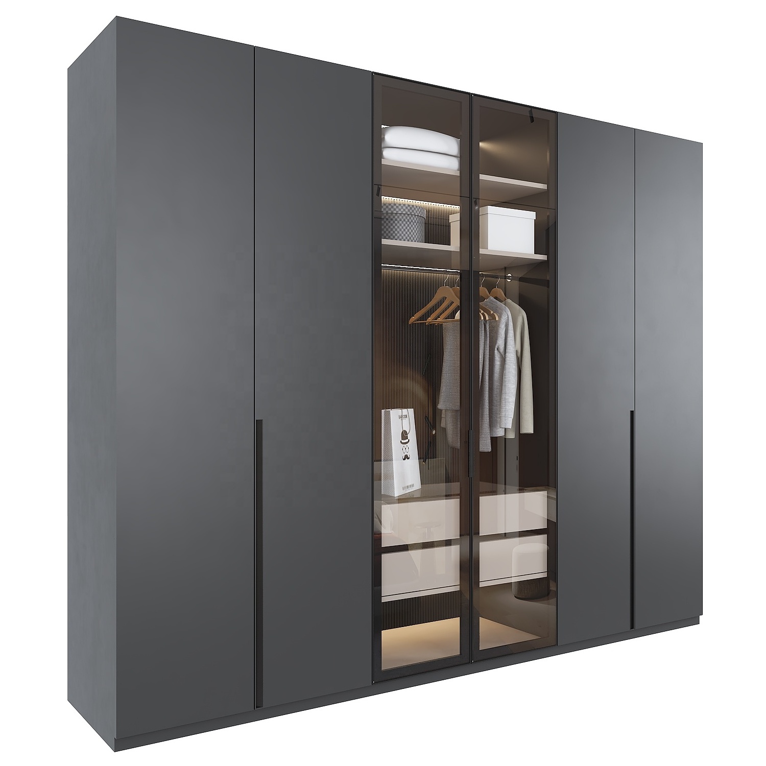 PA furniture folding portable bedroom black walldrope closet almari wall wardrobe by handles