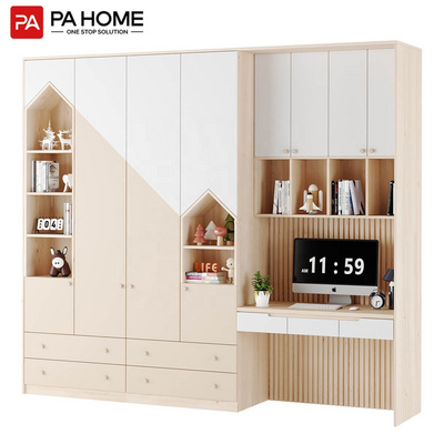 PA children furniture wooden almirah cabinet clothing closet designs kids baby wardrobe