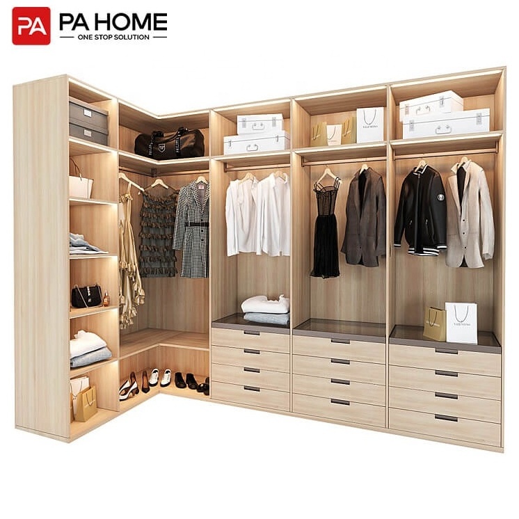 PA open corner sunmica designs for wardrobe modern custom walk in closet