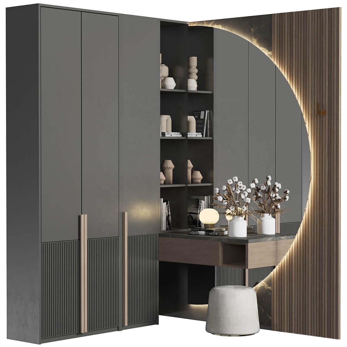 PA open corner sunmica designs for wardrobe modern custom walk in closet