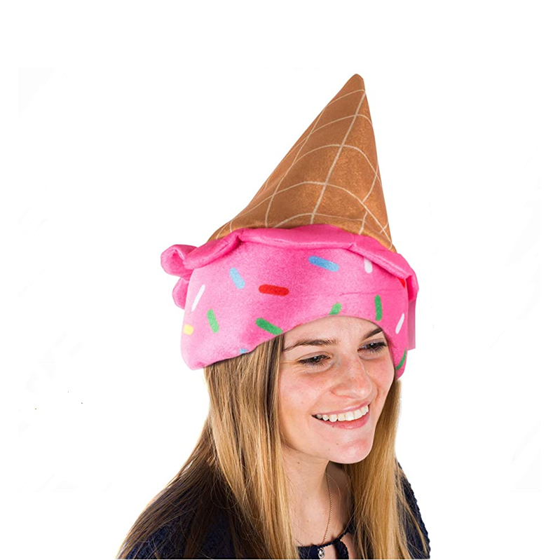 Adult Birthday Party Cone Hat Ice Cream Hat Halloween Costume Accessories