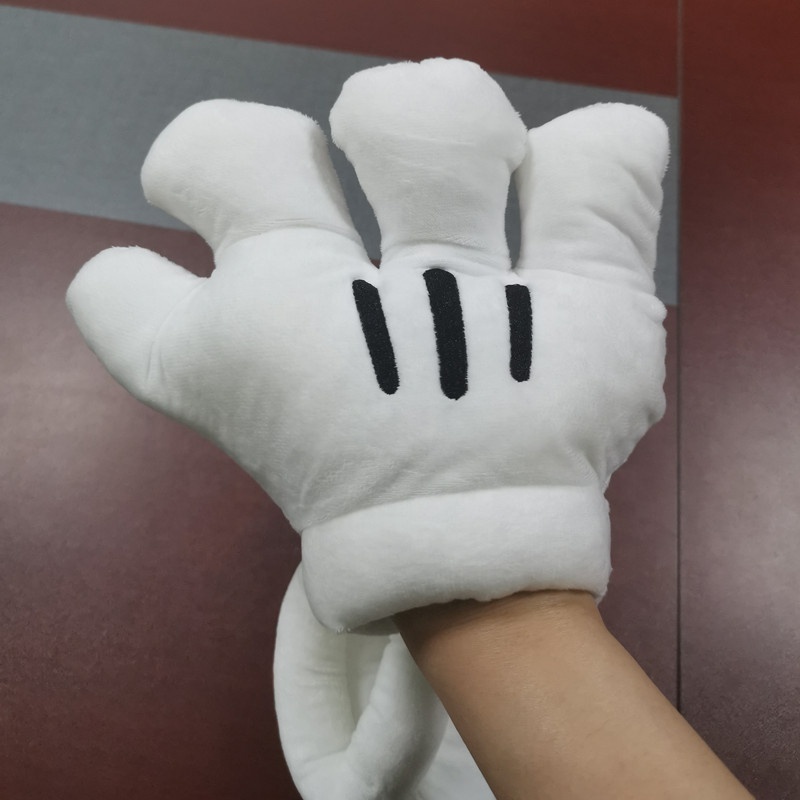 Cartoon White Anime Mouse Glove Costume Accessories Plush Mickey Gloves