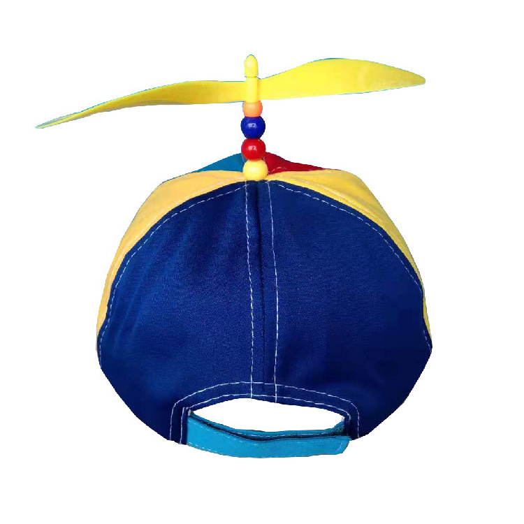 Parent-child propeller bamboo dragonfly colorful baseball cap sport sun hat for adult and kids