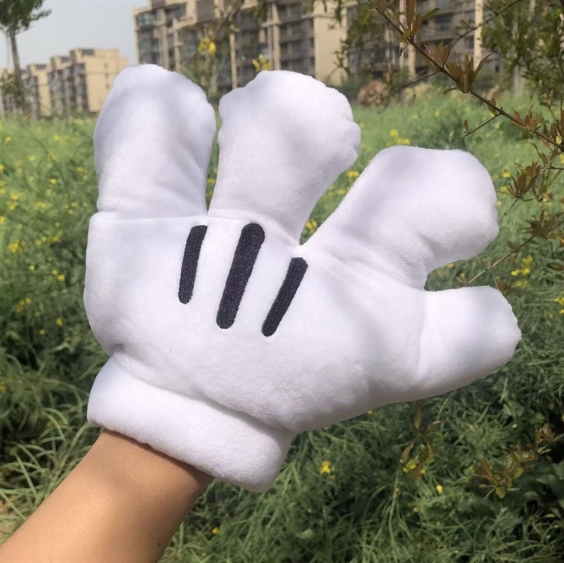 Cartoon White Anime Mouse Glove Costume Accessories Plush Mickey Gloves