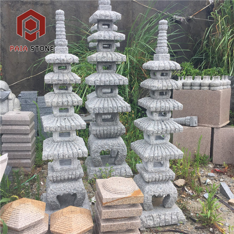 Outdoor Decoration Lantern We're Going Japanese Diamond Garden House Garden Pagoda Japanese Stone Customized Size Courtyard