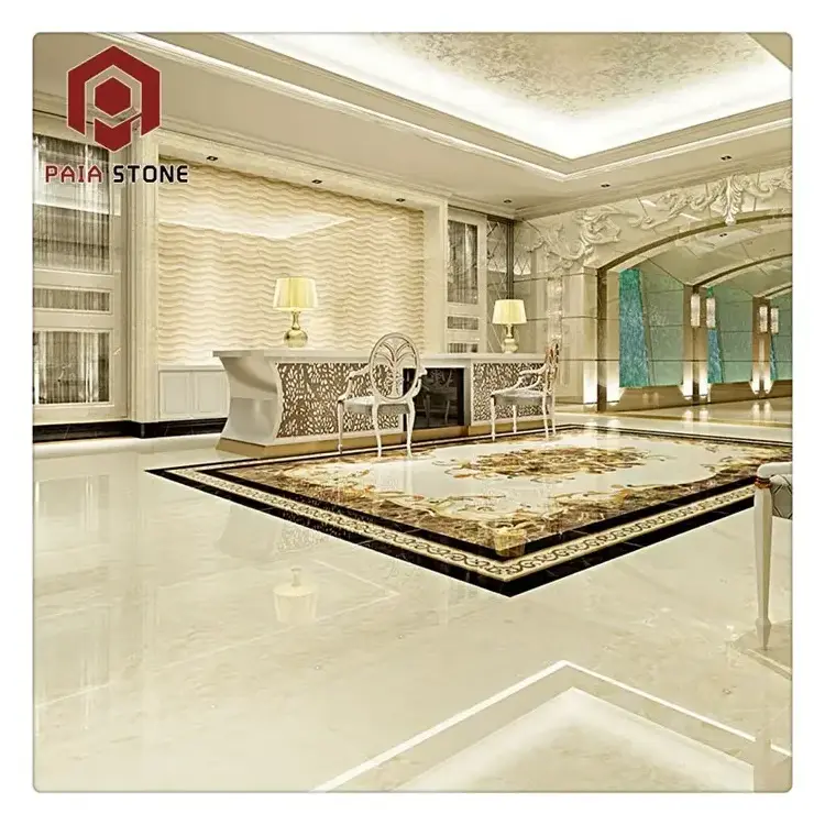 Hot Sale Modern Wall Art Interior Decorative 3D Wall Beige Marble Wall Tiles Panel