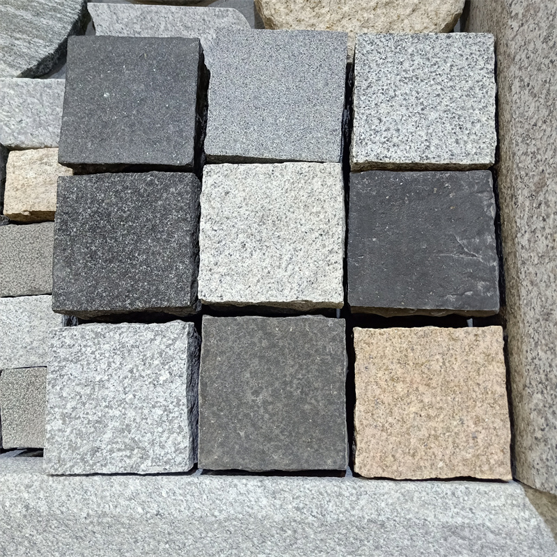 Exterior Skidproof Nature Granite Rectangle Multi-color Paving Stone Garden Walk Road Paving Stone