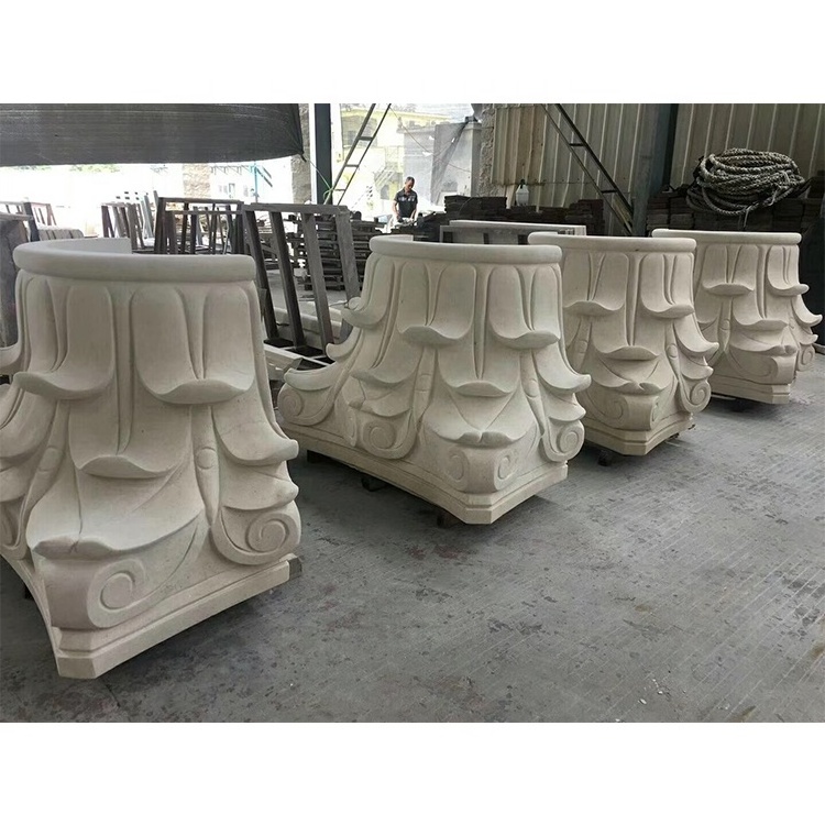 Custom Outdoor Beige Limestone Price For Project Stone Ball And Stone Handicraft Limestone Columns