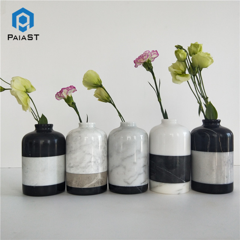 Home decorative New Design Natural Marble Onyx Tabletop flower tall vase for weddings