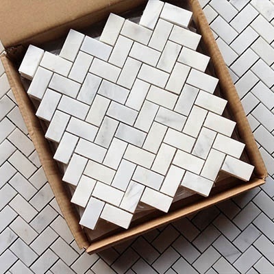 White Hexagon Mosaic Tile 30x30 Marble