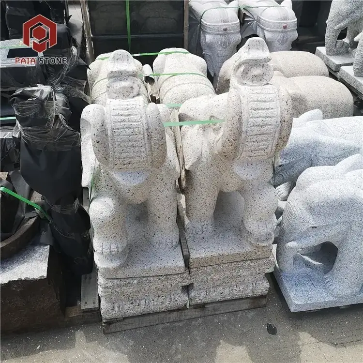 Religious Temple Use Large Animal Granite Statue Type and Indian Style Natural Style Sculpture