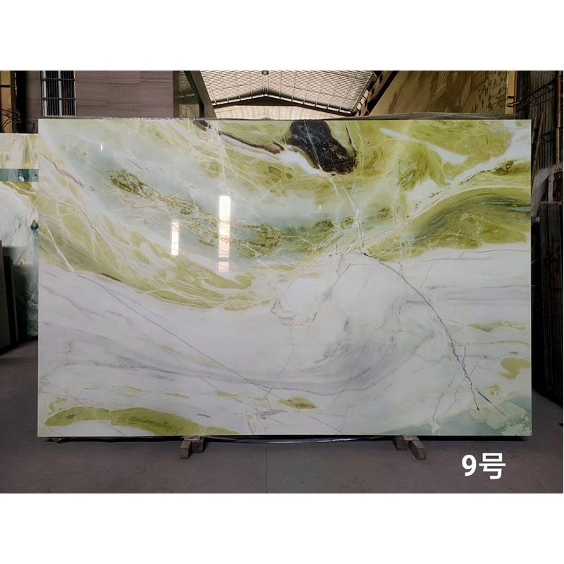 Light Luxury Style Decoration Ming Stone China Jade Tile Emerald Green Marble