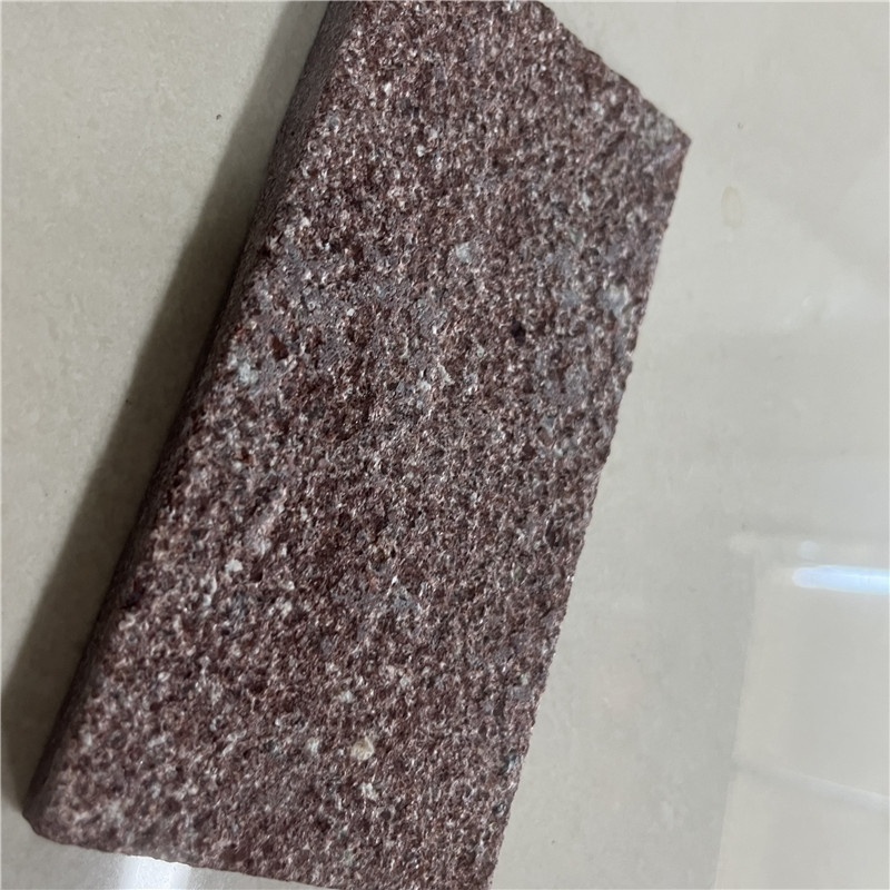 Cheap China Red Porphyry Stone Tiles For Outdoor Floor Flamed Red Granite Paving Stone brown granite steps