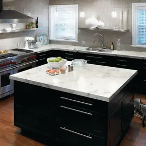 Laminated Bianco Carrara Marble White Cabinet Countertops Countertop Kitchen,hotel Coutnertop Kitchen PAIA Stone Wall European