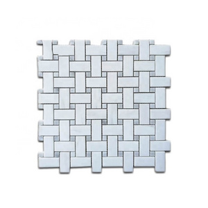 Carrara White Marble Mosaic Tiles for Kitchen Backsplash and Bathroom Wall Design,Gray White Marble Mosaic Tiles