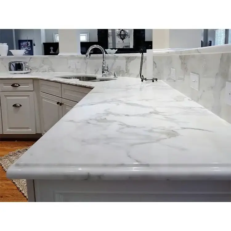 Laminated Bianco Carrara Marble White Cabinet Countertops Countertop Kitchen,hotel Coutnertop Kitchen PAIA Stone Wall European