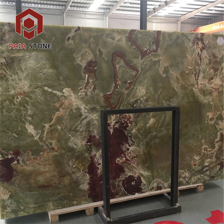 Polished green marble Onyx Stone slab Green Price In UAE marble stone light