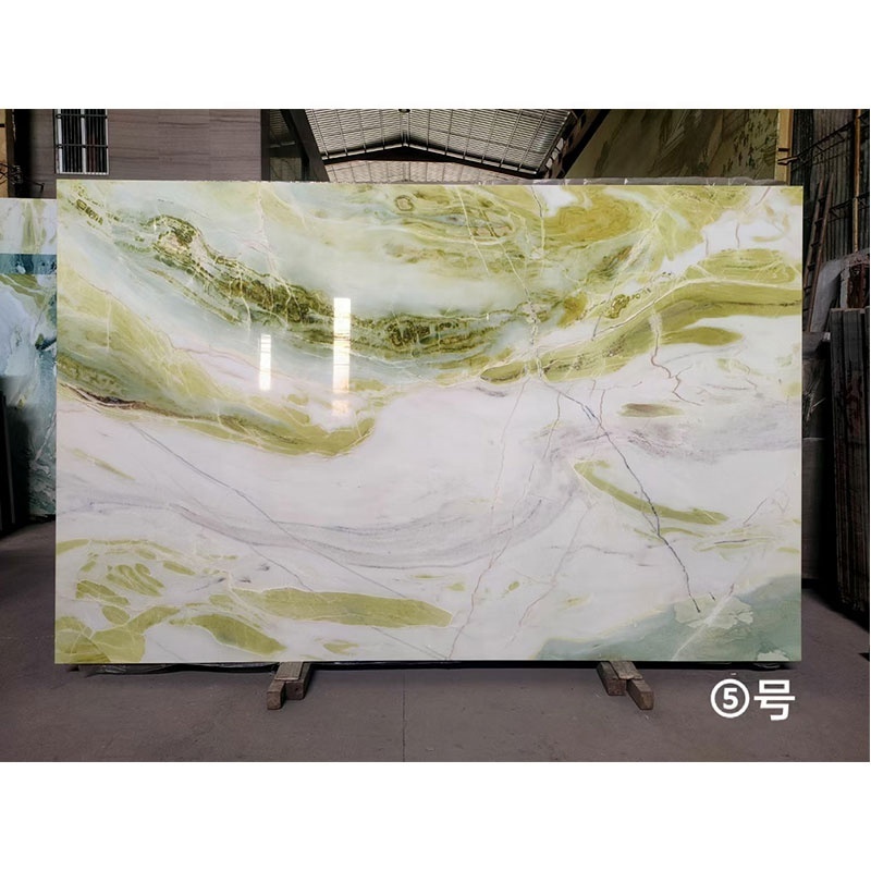 Light Luxury Style Decoration Ming Stone China Jade Tile Emerald Green Marble