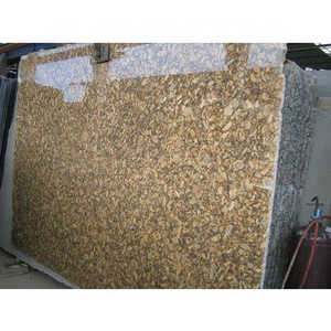 Brazil Yellow Stone Giallo Fiorito Granite Slab kitchen Countertop