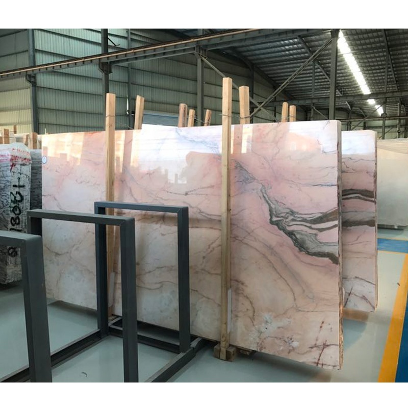 Form Portugal Rosa Aurora Polished Surface Finishing and Big Slab Stone with Pink Natural Marble Wall , Floor Tile Import Marble